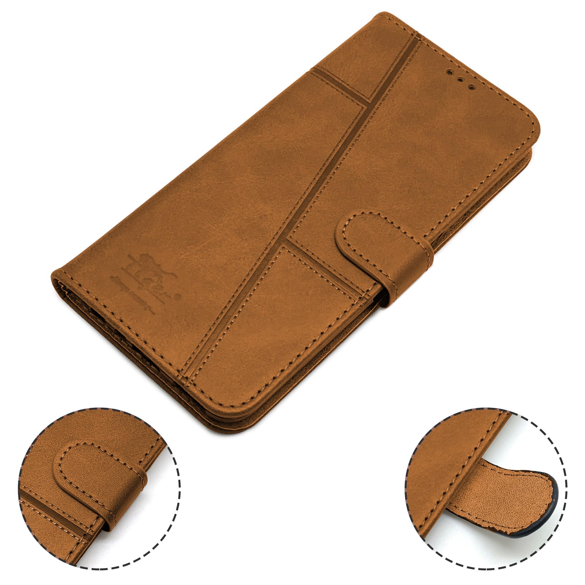 Jkobi Flip Cover Case for Infinix Smart 5 (Stitched Leather with